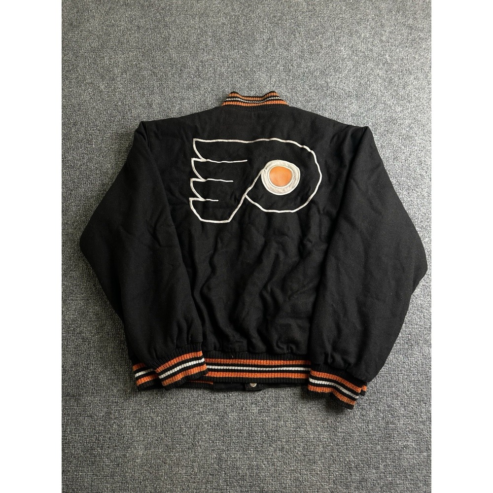 Men's Philadelphia Flyers NHL JH Design Reversible Varsity Jacket, Size XL